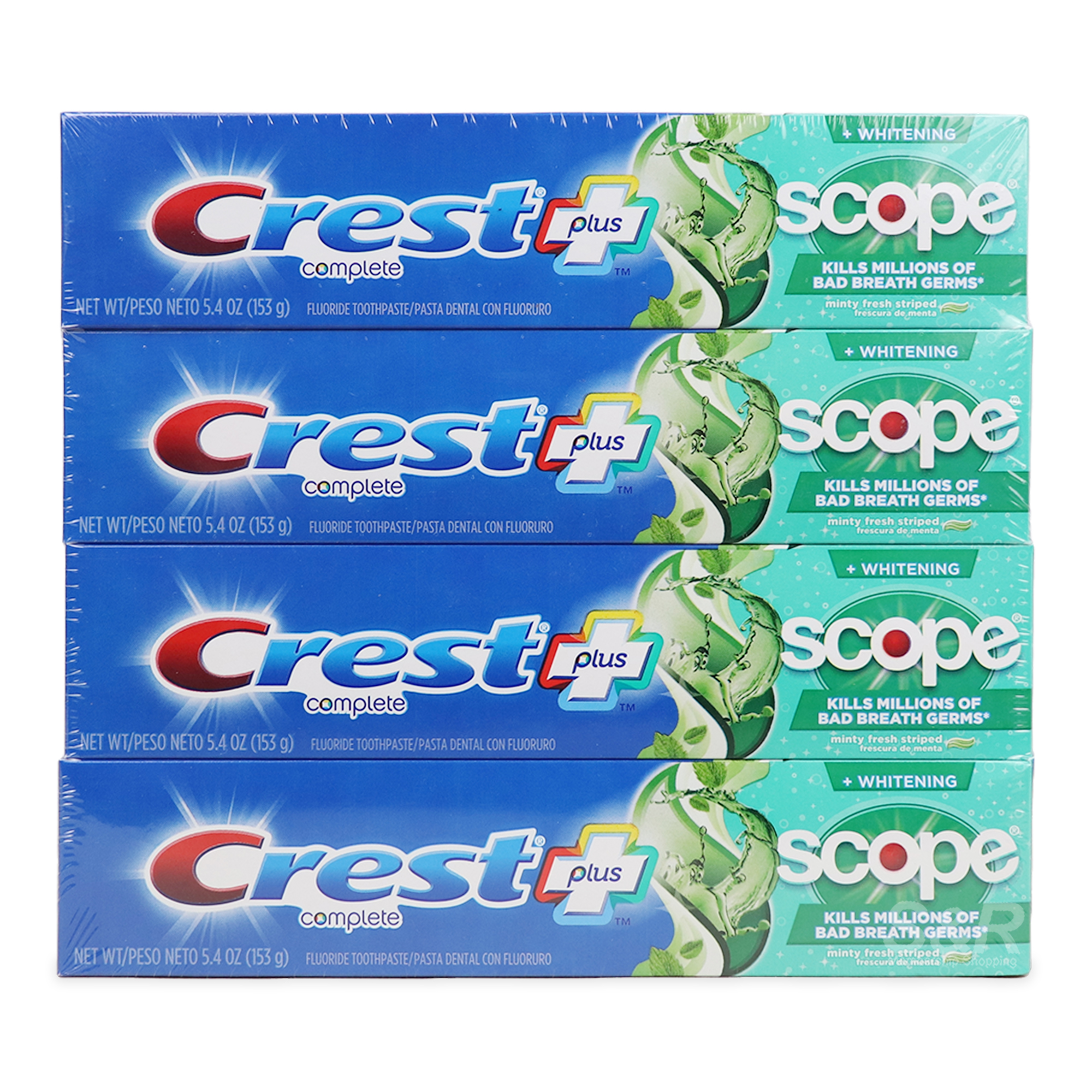 Crest Plus Complete Scope Whitening Tooth Paste 4x153g